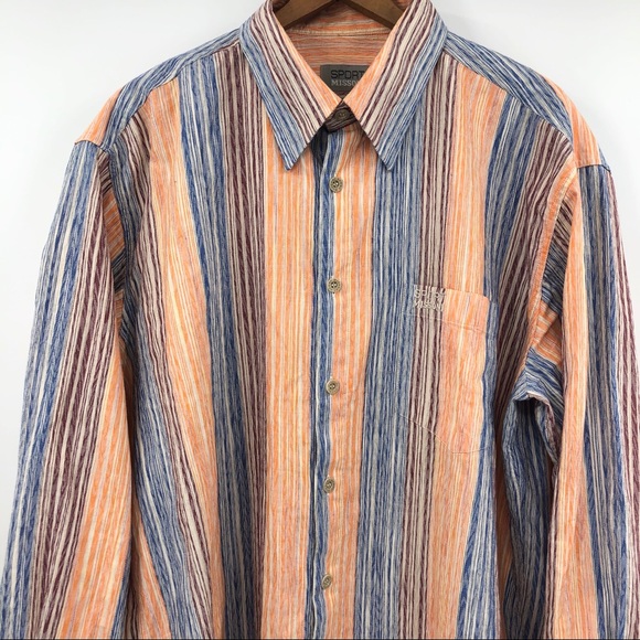 SPORT MISSONI striped button down shirt neon - Picture 2 of 11